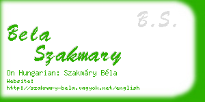 bela szakmary business card