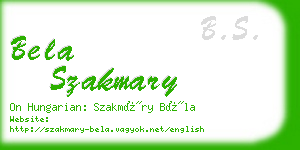 bela szakmary business card